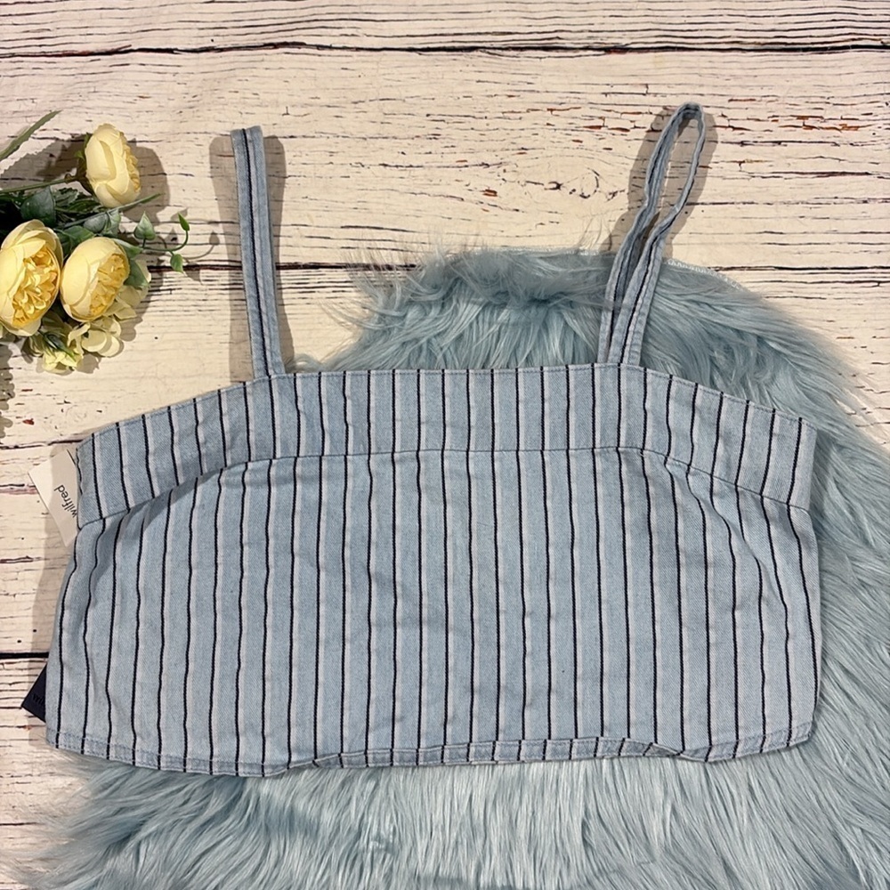 NWT Aritzia Wilfred Free Striped Pasha Medieval Crop Top